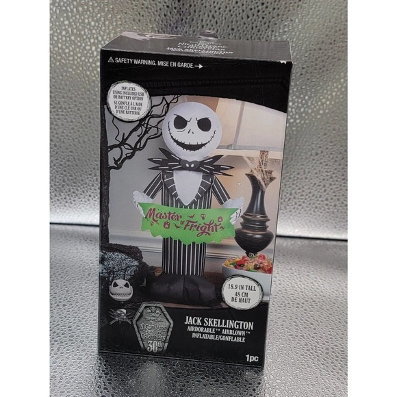 None Other - Halloween Town Airdorable 18.9” Tall Jack Skellington Inflatable NEW